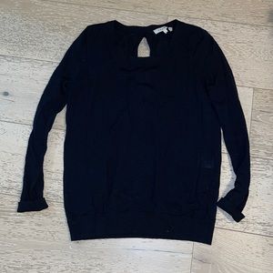 Sandro black sweater with jewel detail